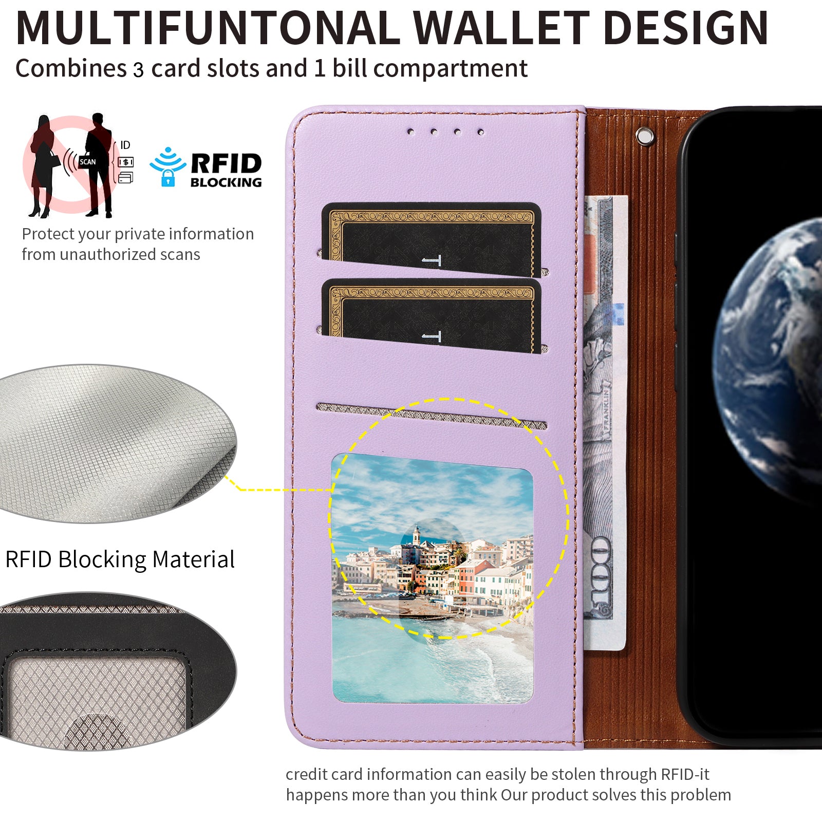 For Samsung Galaxy A16 4G / 5G Case RFID Blocking PU Leather Wallet Flip Phone Cover with Wrist Strap - Lavender Purple For Samsung Galaxy A16 4G / 5G Case RFID Blocking PU Leather Wallet Flip Phone Cover with Wrist Strap - Lavender Purple